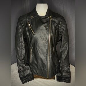 Giolshon Faux Leather Jacket